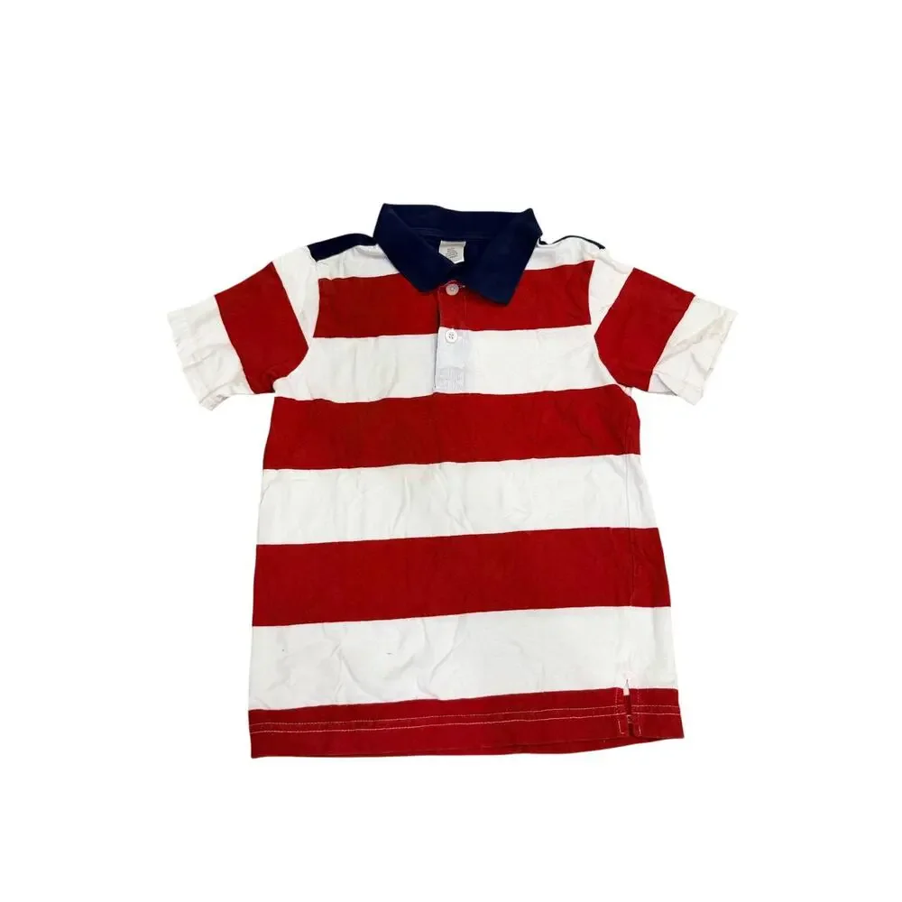Gymboree Boys Size 6 Patriotic Polo Shirt - Red, White & Blue